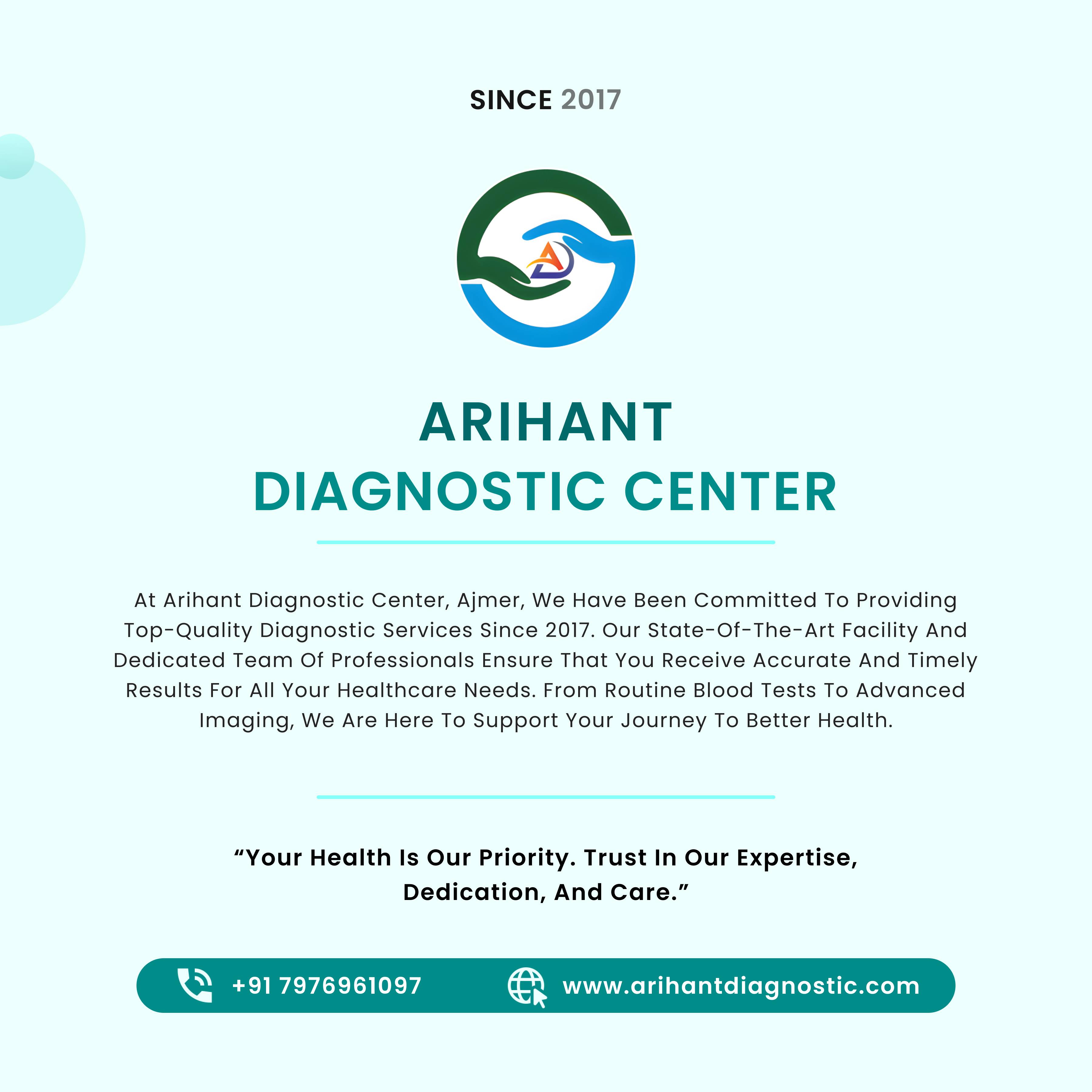 arihant Diagnostic Center social media post